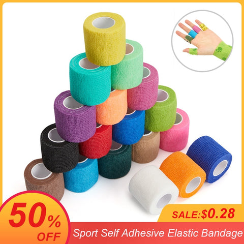 4.5m Colorful Sport Self Adhesive Elastic Bandage Wrap Tape Elastoplast For Knee Support Pads Finger Ankle Palm Shoulder