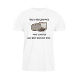 I are programmer I make computer beep boop Unisex T-shirt Summer Short Sleeve Tops Euro Size Cotton beep boop Tees